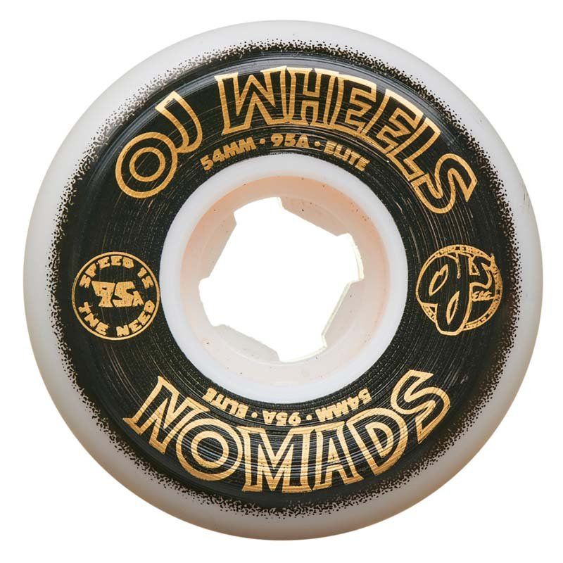 OJ 54mm 95a Elite White Nomads Skateboard Wheels 4pk 5150 Skate Shop