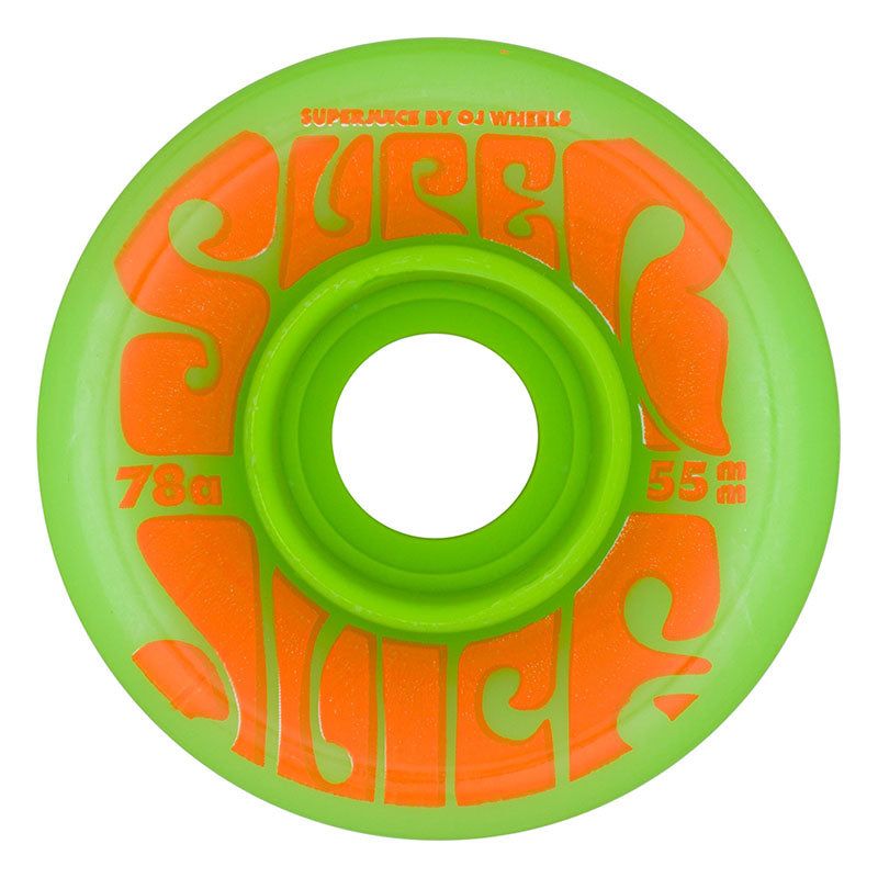 OJ 55mm 78a Mini Super Juice Green Skateboard Wheels 4pk 5150 Skate Shop