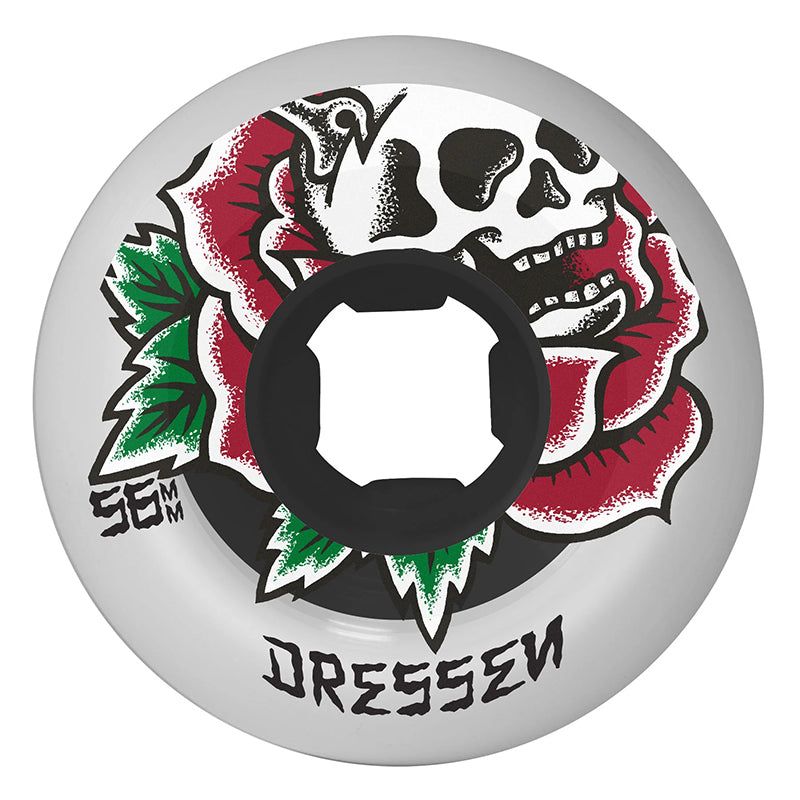 OJ 56mm 99a/95a Double Duro Eric Dressen Rose Skull Chubbies Skateboard Wheels 4pk 5150 Skate Shop