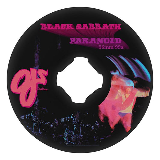 OJ 56mm 99a Black Sabbath Paranoid Chubbies Black Skateboard Wheels 4pk 5150 Skate Shop