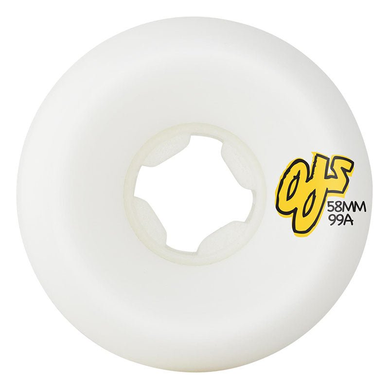 OJ 58mm 99a Eric Dressen Laugh It Up Original White Skateboard Wheels 4pk - 5150 Skate Shop