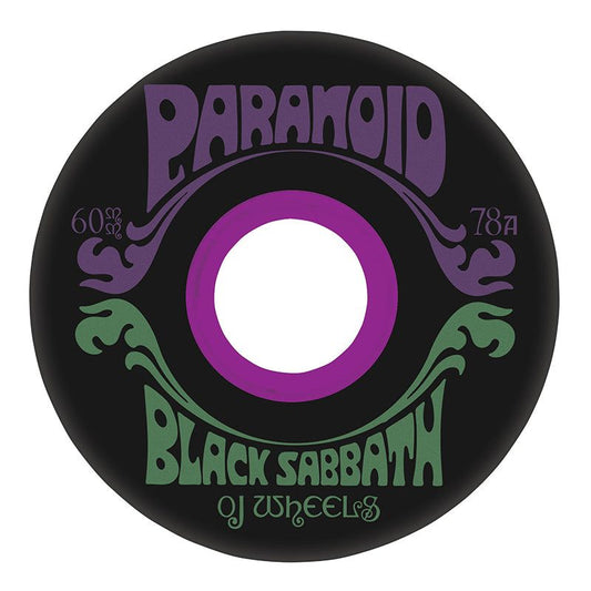OJ  60mm 78a Black Sabbath Paranoid Super Juice Black Skateboard Wheels 4pk 5150 Skate Shop