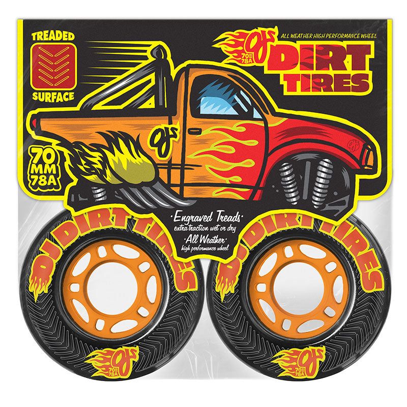 OJ 70mm 78a Dirt Tires Thunder Juice Black Skateboard Wheels 4pk 5150 Skate Shop