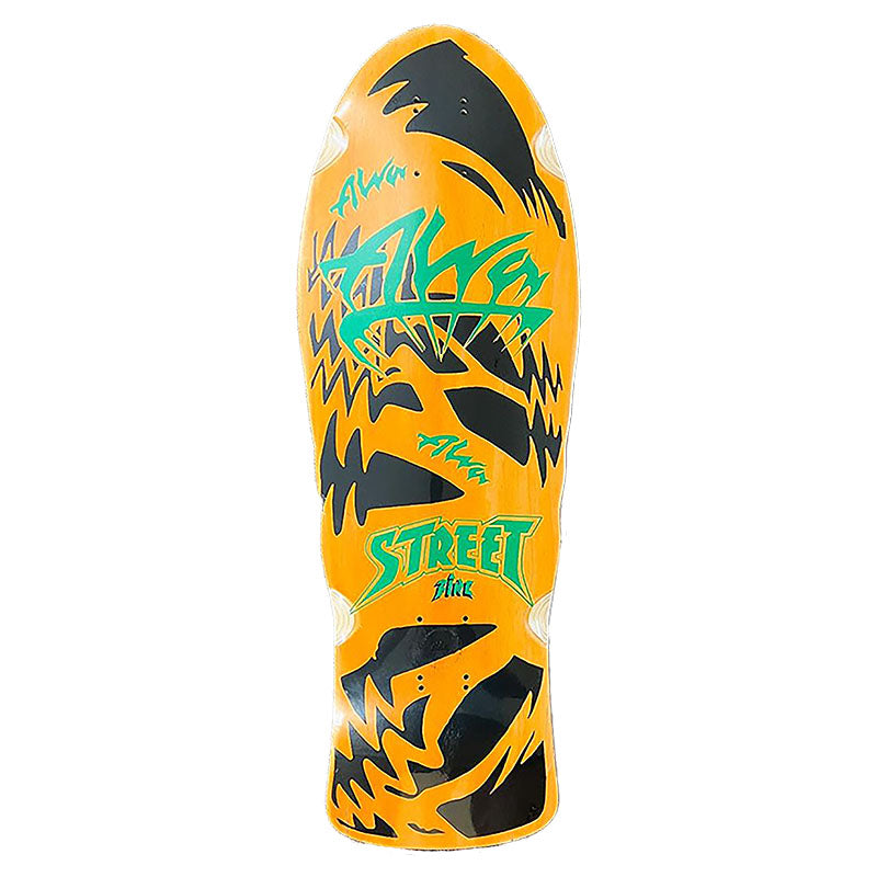 Alva 10.25" x 29.5" Street Fire Orange Stain Re-Issue Skateboard Deck