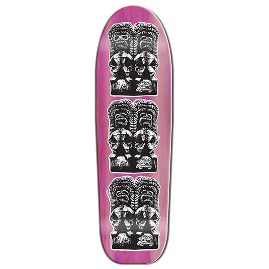 Royal Hawaiian Pool Service 9.75" x 32.25" TIKI Pink Stain Skateboard Deck