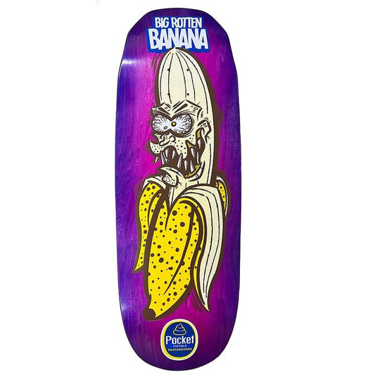 Pocket Pistols (PPS) 10.75" Big Rotten Banana Gigante Pink Stain Purple Fade Skateboard Deck 5150 Skate Shop