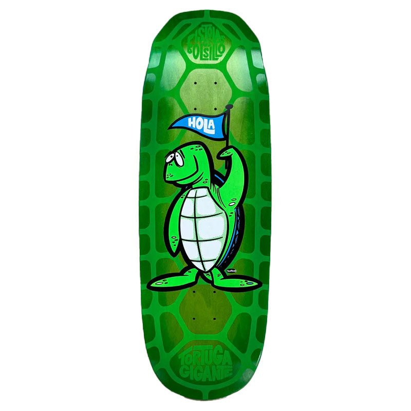 Pocket Pistols (PPS) 10.75" Tortuga Gigante Green Stain Skateboard Deck