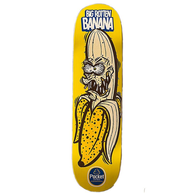 Pocket Pistols (PPS) 8.25" Big Rotten Yellow Banana Skateboard Deck