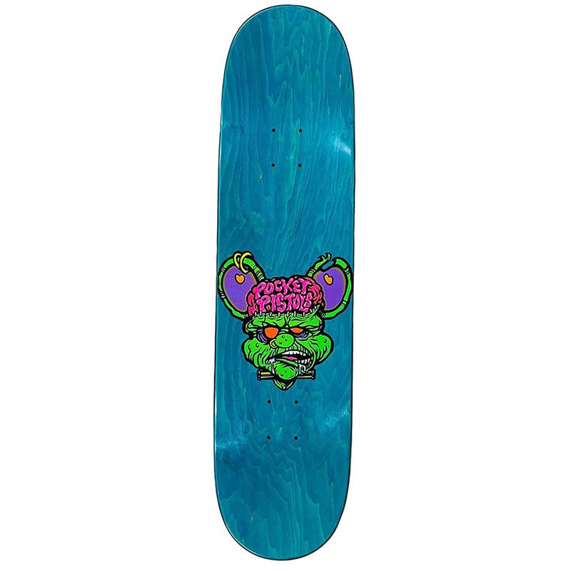 Pocket Pistols (PPS) 8.25" Mickenstine TEAL Skateboard Deck