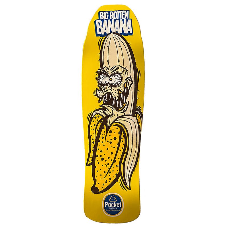 Pocket Pistols (PPS) 9.25" Big Rotten Banana 80s Skateboard Deck