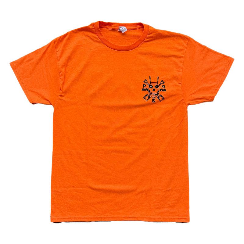 Pocket Pistols PPS SkullBarrow Tee Road Crew Short Sleeve Safety Orange (LARGE) 5150 Skate Shop