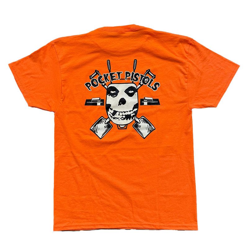 Pocket Pistols PPS SkullBarrow Tee Road Crew Short Sleeve Safety Orange (LARGE) 5150 Skate Shop
