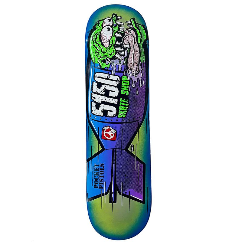 Pocket Pistols x 5150 Skate Shop Collab 8.25" Skateboard Deck B-4 5150 Skate Shop