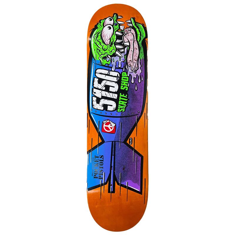 Pocket Pistols x 5150 Skate Shop Collab 8.25" Skateboard Deck #C45 5150 Skate Shop