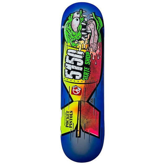 Pocket Pistols x 5150 Skate Shop Collab 8.25" Skateboard Deck #C90 5150 Skate Shop