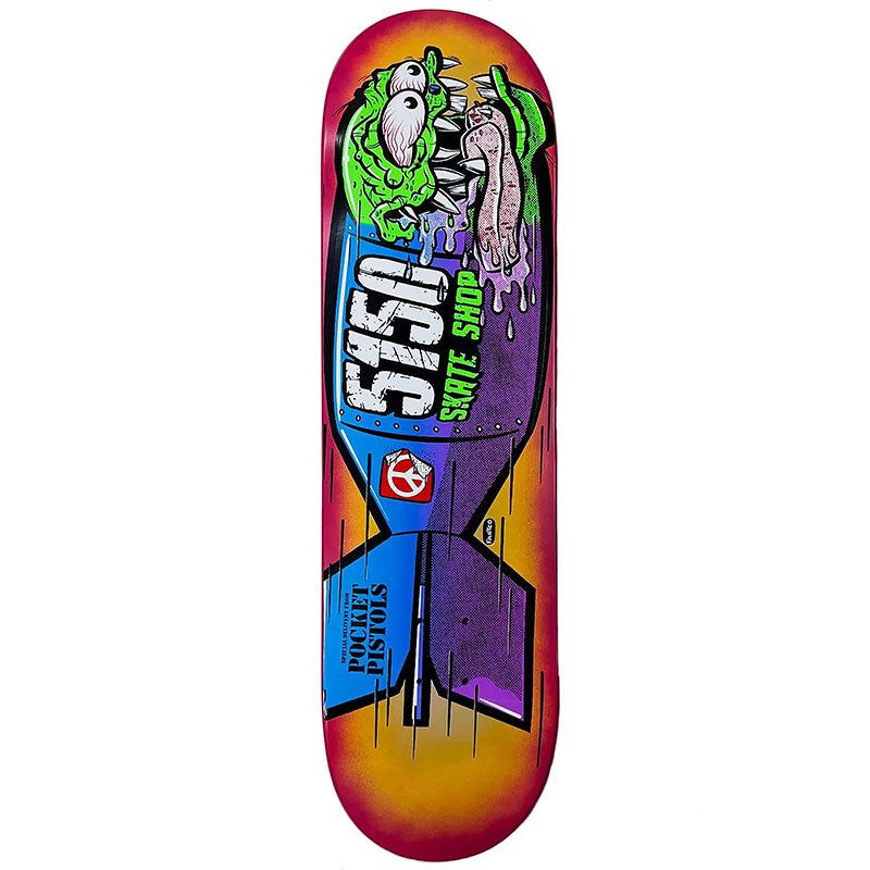 Pocket Pistols x 5150 Skate Shop Collab 8.5" Skateboard Deck A-1 5150 Skate Shop