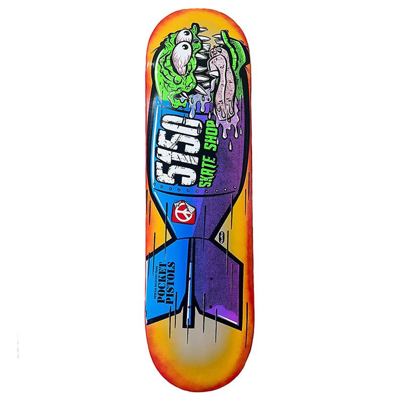 Pocket Pistols x 5150 Skate Shop Collab 8.5" Skateboard Deck A-11 5150 Skate Shop
