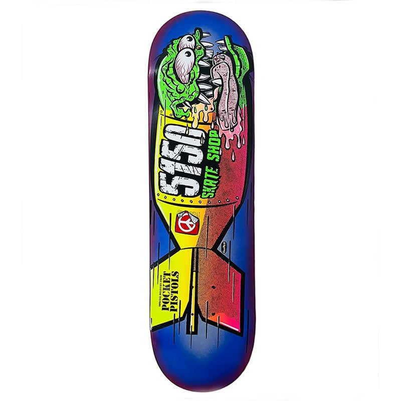 Pocket Pistols x 5150 Skate Shop Collab 8.5" Skateboard Deck A-4 5150 Skate Shop