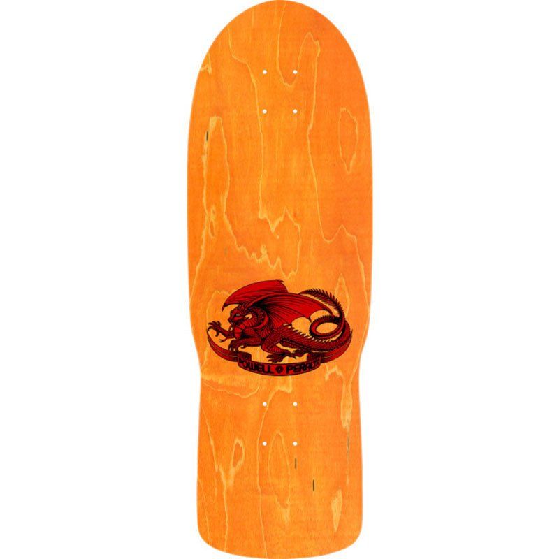 Powell Peralta 10.00" x 30.125" Steadham Skull & Spade Reissue Orange Stain Skateboard Deck 5150 Skate Shop