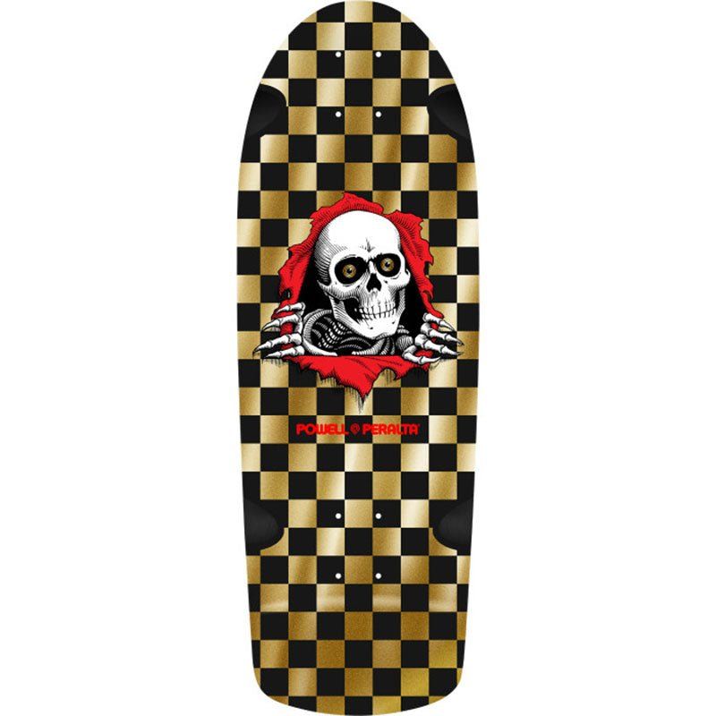 Powell Peralta 10" x 30" OG Ripper Checker Reissue Gold Foil Skateboard Deck 5150 Skate Shop