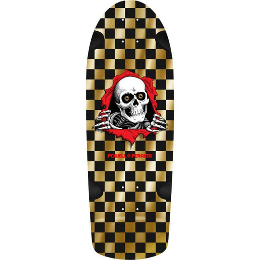 Powell Peralta 10" x 30" OG Ripper Checker Reissue Gold Foil Skateboard Deck 5150 Skate Shop