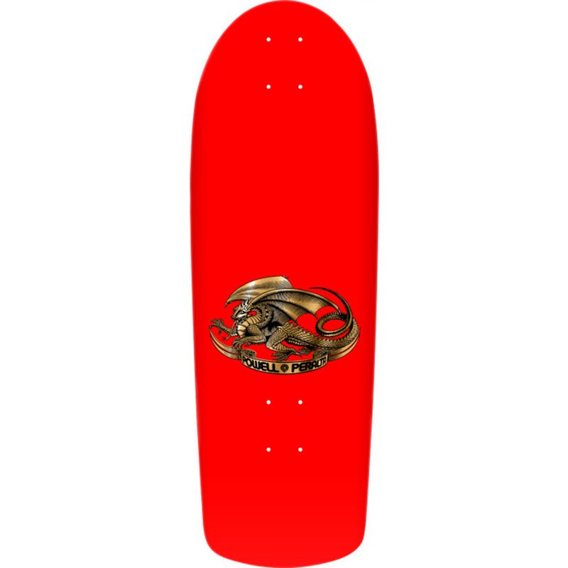 Powell Peralta 10" x 30.125" Mike McGill 40th Anniversary Reissue McTwist Red w/Gold Foil Skateboard Deck