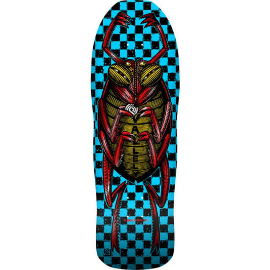 Powell Peralta 10" x 30.25" Mike Vallely Bug Reissue Blue w/Red Foil Skateboard Deck - 5150 Skate Shop