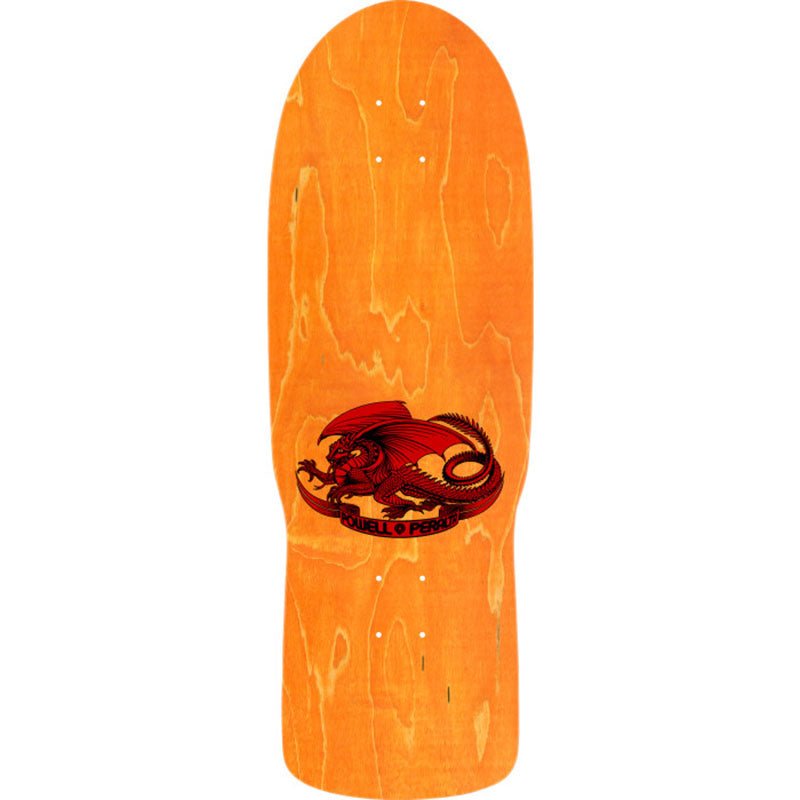 Powell Peralta 10.00" x 30.125" Steadham Skull & Spade Reissue Orange Stain Skateboard Deck - 5150 Skate Shop