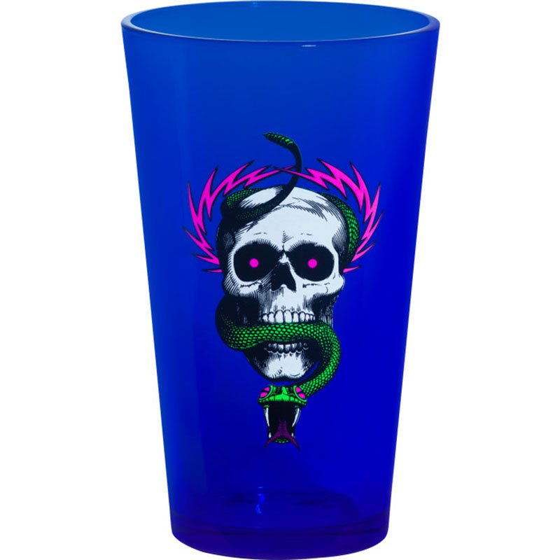 Powell Peralta 16oz Pint Glass McGill Skull & Snake Blacklight - 5150 Skate Shop