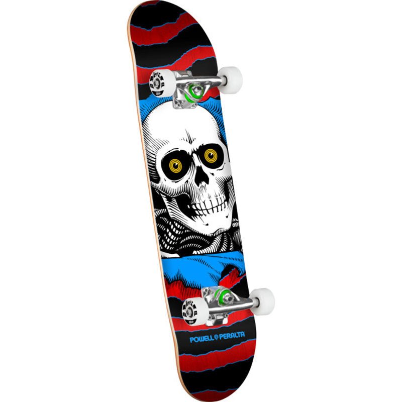 Powell Peralta 7" x 28" Ripper Birch Red/Blue Complete Skateboard - 5150 Skate Shop