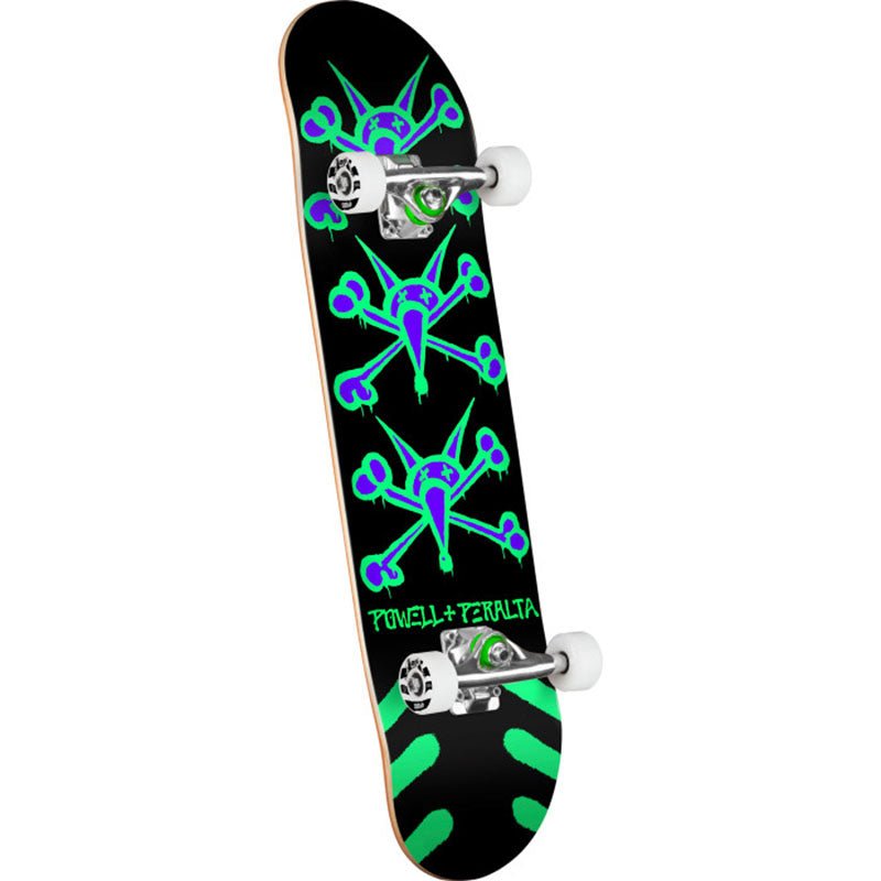 Powell Peralta 7" x 28" Vato Rats Birch Black/Green Complete Skateboard - 5150 Skate Shop