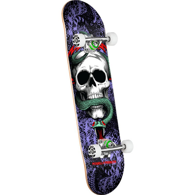 Powell Peralta 7.75" x 31.08" Skull & Snake Birch Black/Purple Complete Skateboard - 5150 Skate Shop