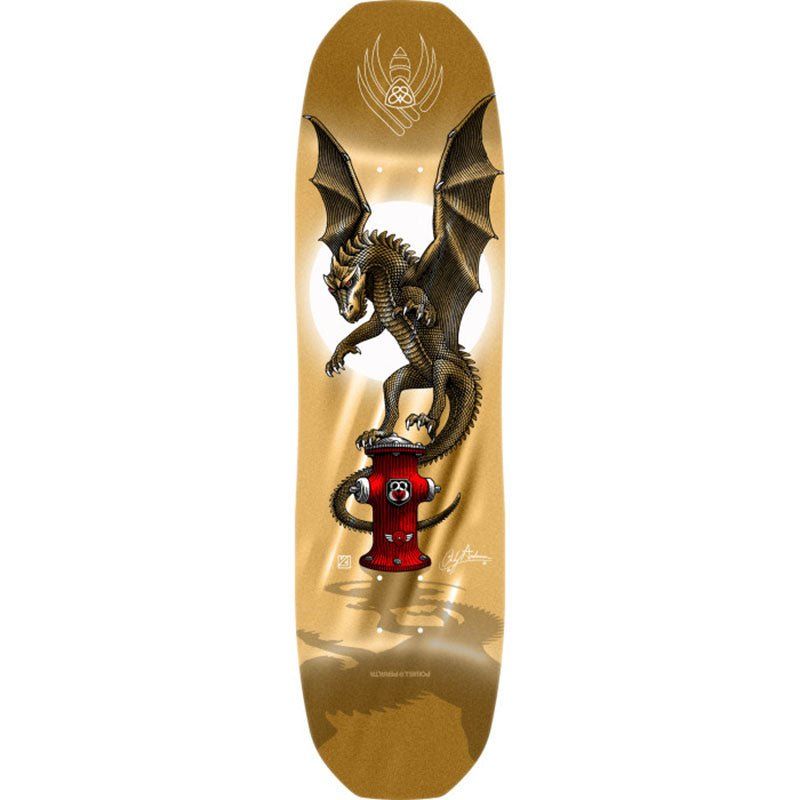 Powell Peralta 8.4" x 32" Pro Andy Anderson Hydrant FLIGHT Gold Foil Shape 311 Skateboard Deck 5150 Skate Shop