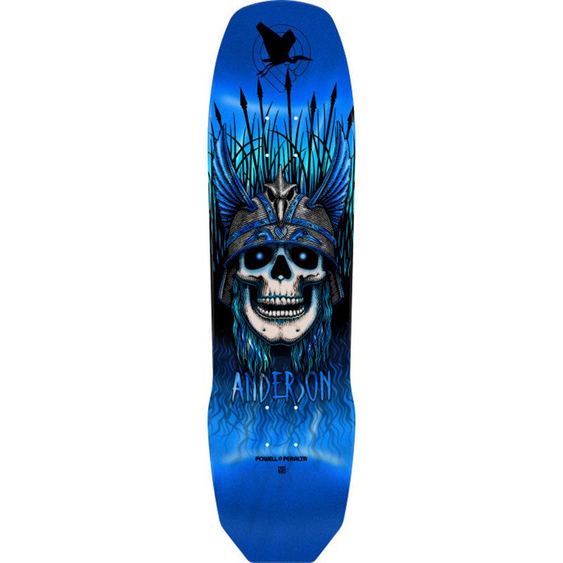 Powell Peralta 8.45" x 31.8" Pro Andy Anderson Heron 7-Ply Maple Blue Foil Skateboard Deck 5150 Skate Shop