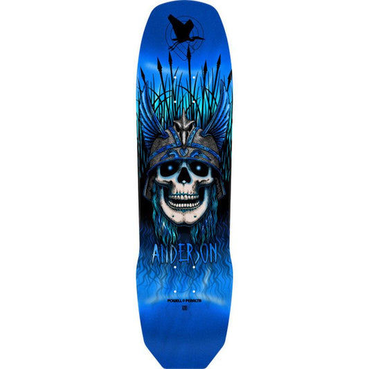 Powell Peralta 8.45" x 31.8" Pro Andy Anderson Heron 7-Ply Maple Blue Foil Skateboard Deck 5150 Skate Shop