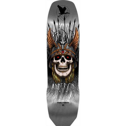 Powell Peralta 8.45" x 31.8" Pro Andy Anderson Heron 7-Ply Maple Silver Foil Skateboard Deck 5150 Skate Shop