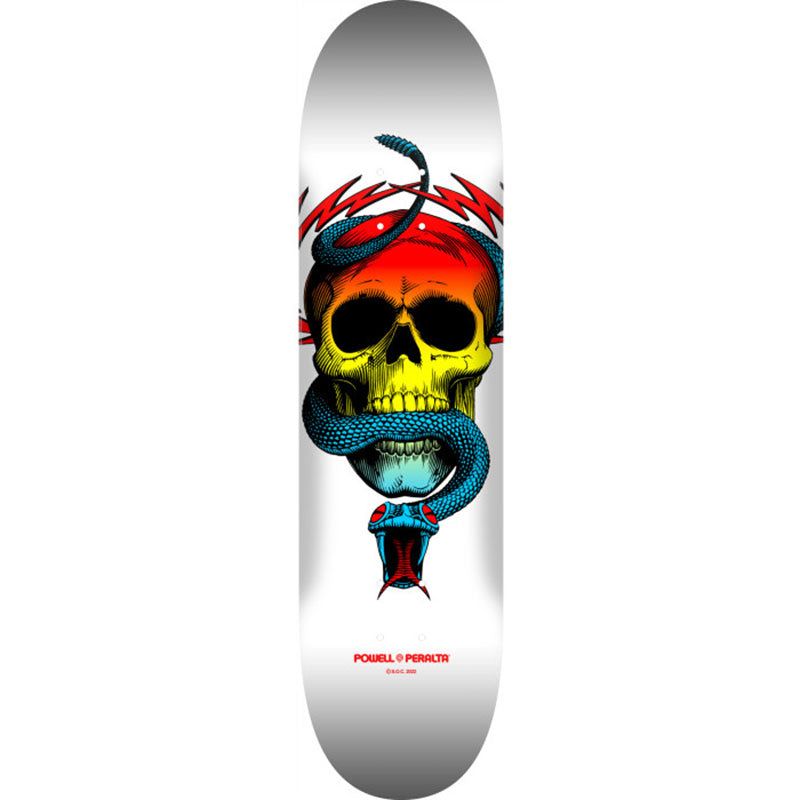Powell Peralta 8.5" x 32.08" McGill Skull & Snake Yellow Fade / White Shape 244 K20 Skateboard Deck 5150 Skate Shop
