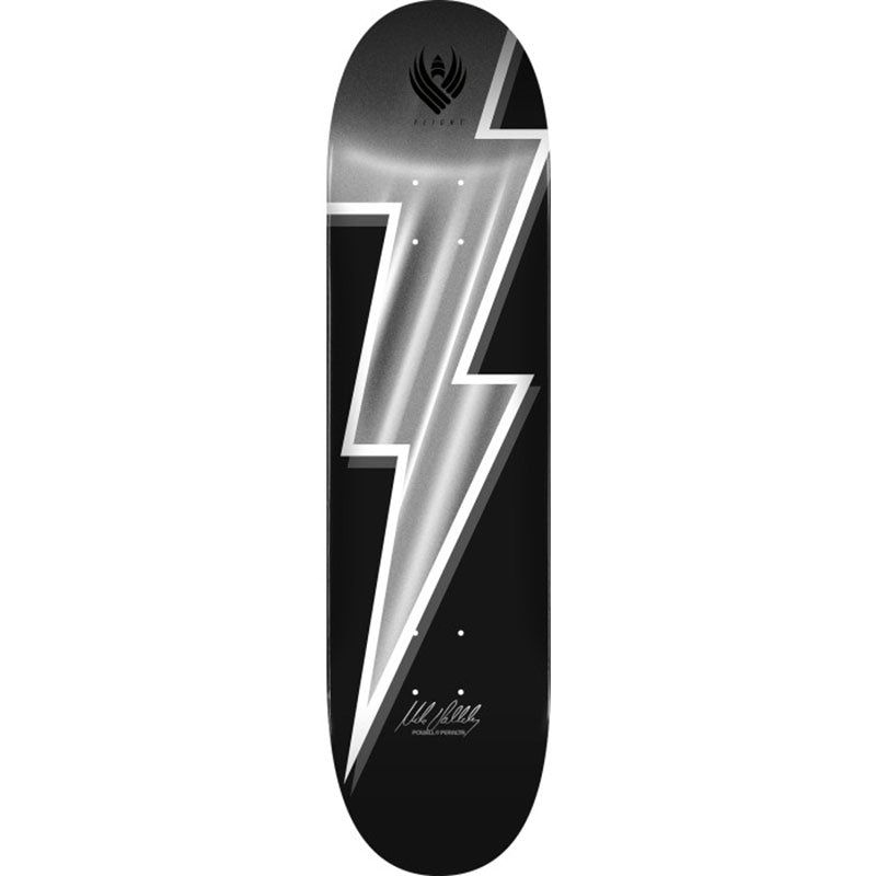 Powell Peralta 8.75" x 32.33" Mike Vallely Lightning Bolt FLIGHT Silver Foil Skateboard Deck 5150 Skate Shop