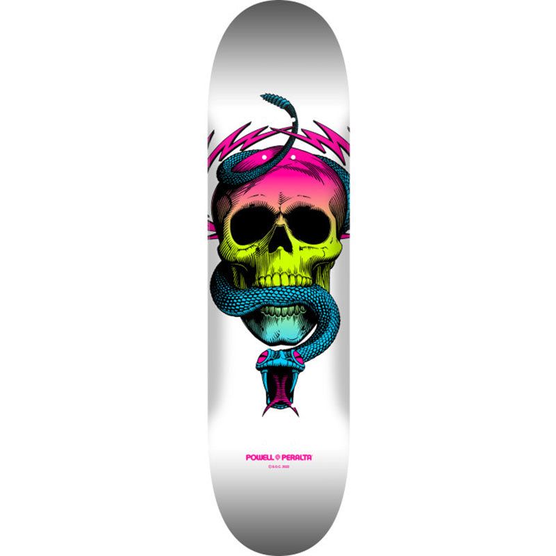 Powell Peralta 8" x 31.45" McGill Skull & Snake Lime Fade / White - Shape 247 Skateboard Deck 5150 Skate Shop
