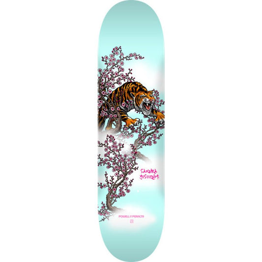 Powell Peralta 8" x 31.45" Yosozumi Tiger Light Blue Skateboard Deck - 5150 Skate Shop
