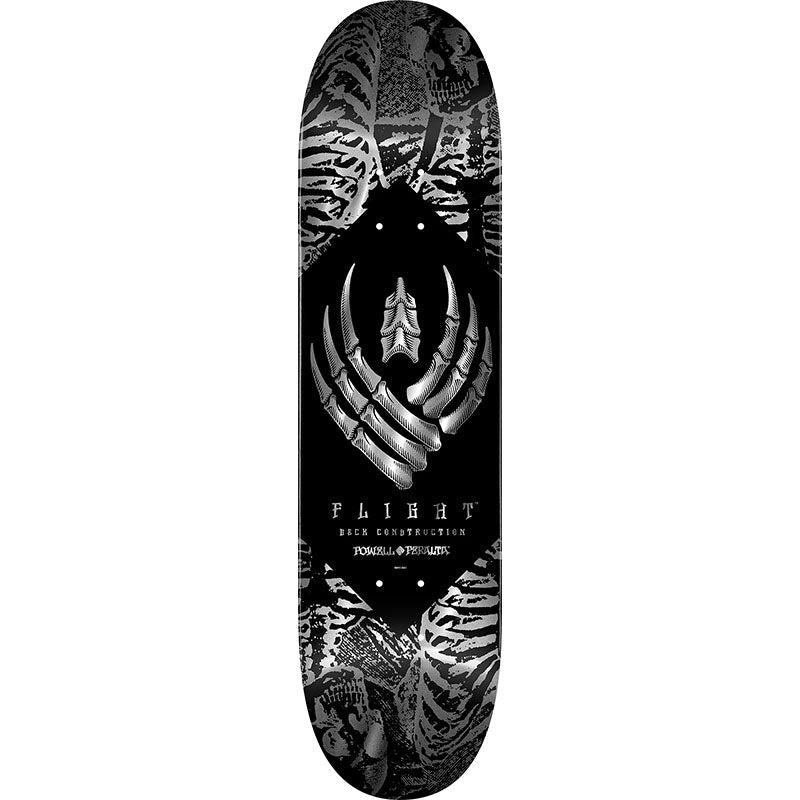 Powell Peralta 8.25" x 31.95" Skeleton Silver Foil FLIGHT K26 Skateboard Deck - 5150 Skate Shop