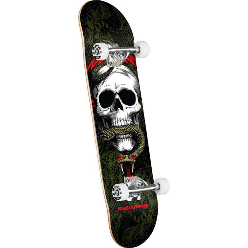 Powell Peralta 8.25" x 31.95" Skull & Snake Birch Black/Green Complete Skateboard - 5150 Skate Shop