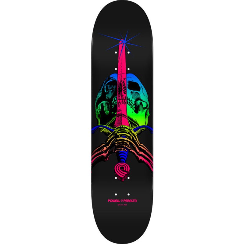Powell Peralta 8.25" x 31.95" Skull & Sword Green Fade Shape 243 Skateboard Deck