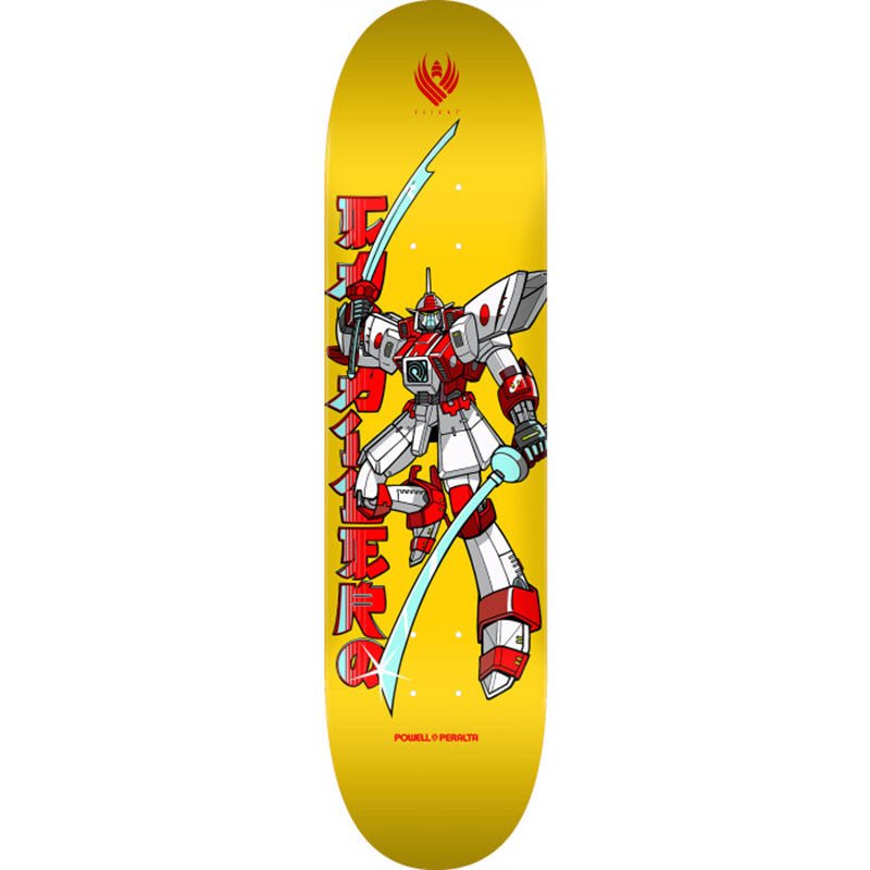 Powell Peralta 8.25" x 31.95" Steve Caballero Gundam FLIGHT Yellow Shape 243 K20 Skateboard Deck - 5150 Skate Shop