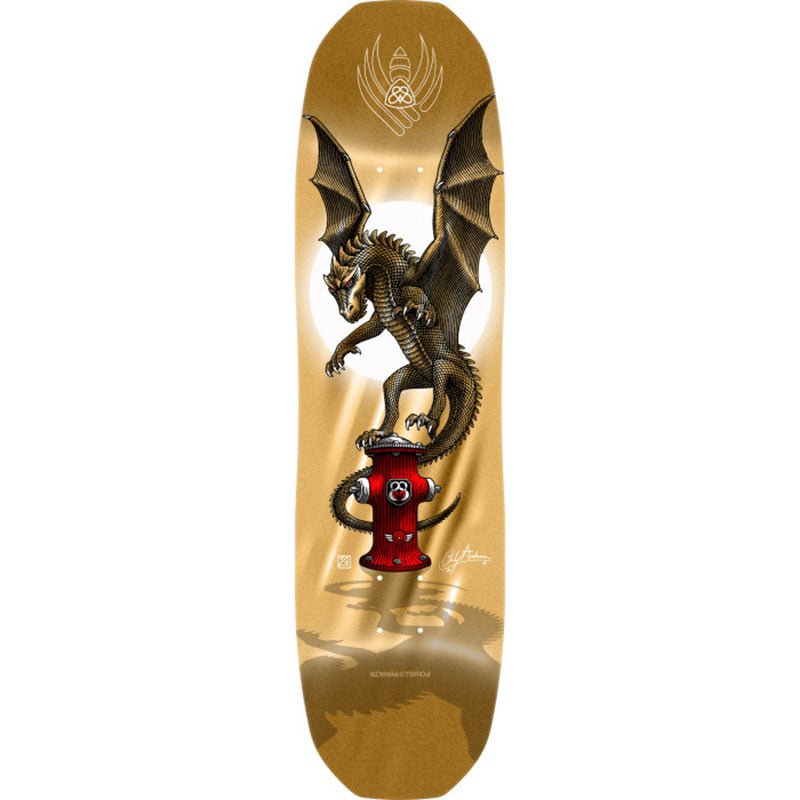 Powell Peralta 8.4" x 32" Pro Andy Anderson Hydrant FLIGHTGold Foil Shape 311 Skateboard Deck