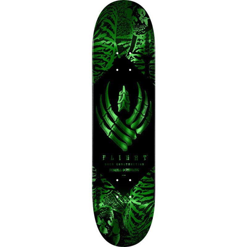 Powell Peralta 8.5" Skeleton Green Foil FLIGHT K26 Skateboard Deck - 5150 Skate Shop