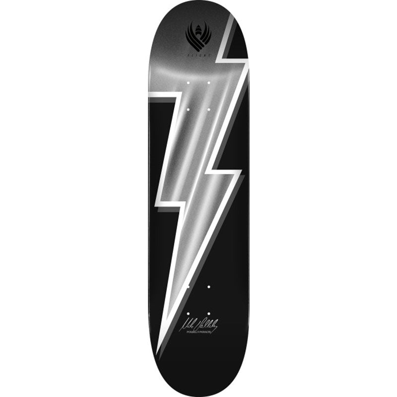 Powell Peralta 8.5" x 32.08" Mike Vallely Lightning Bolt FLIGHT Silver Foil Skateboard Deck