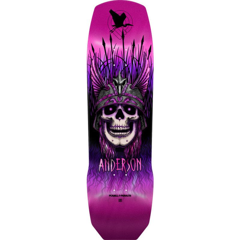 Powell Peralta 9.13" x 32.8" Pro Andy Anderson Heron 7-Ply Maple Pink Foil Skateboard Deck 5150 Skate Shop