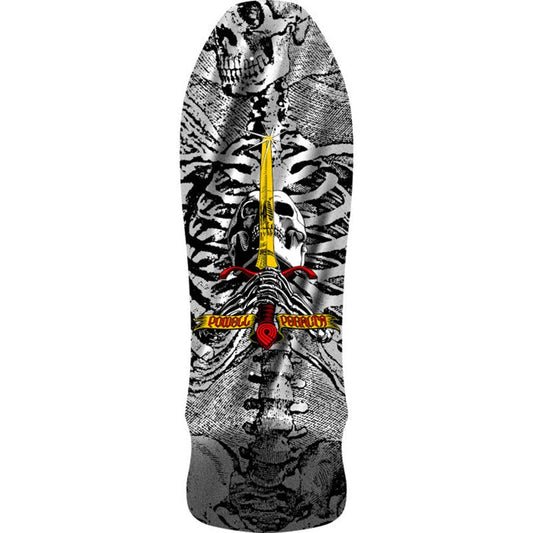 Powell Peralta 9.75" x 30" Geegah Skull & Sword Reissue Silver Foil Skateboard Deck 5150 Skate Shop