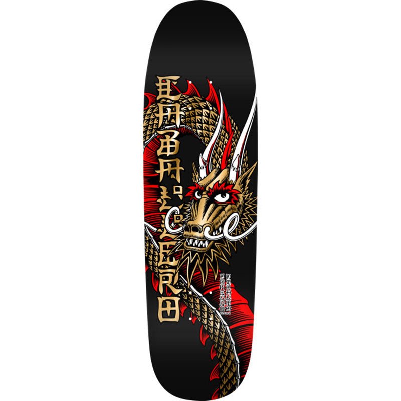 Powell Peralta 9.265" x 32" Steve Caballero Ban This Dragon Reissue Gold Foil Skateboard Deck